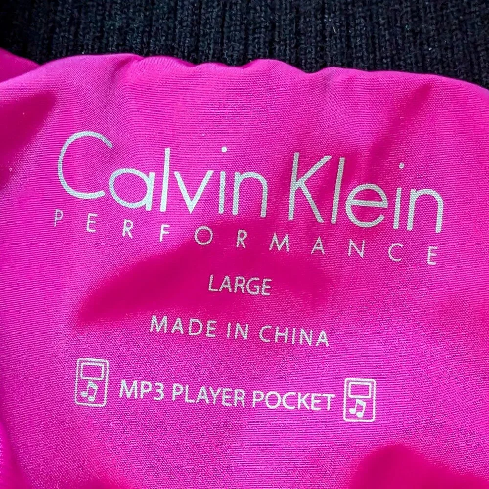 Calvin Klein Performance Puffer Vest | Pink & Black | Size Large - Picture 4 of 5